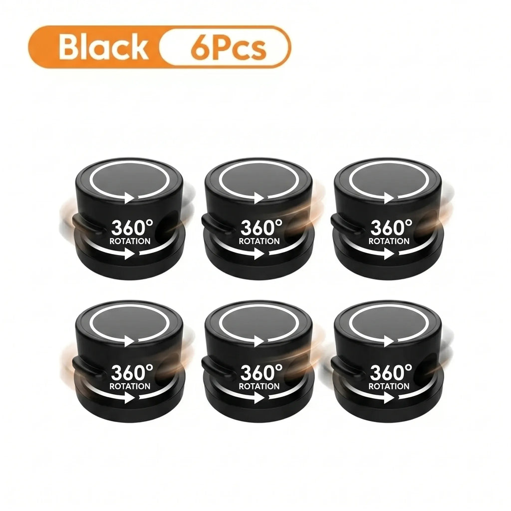 Magnetic Cable Clip Organizer - 360 Rotation Desk Cable Holder Wire Keeper Cord Management USB Charging Cable Organizer Home Office Desk/Car/Bedside Accessories Cable Management Click System